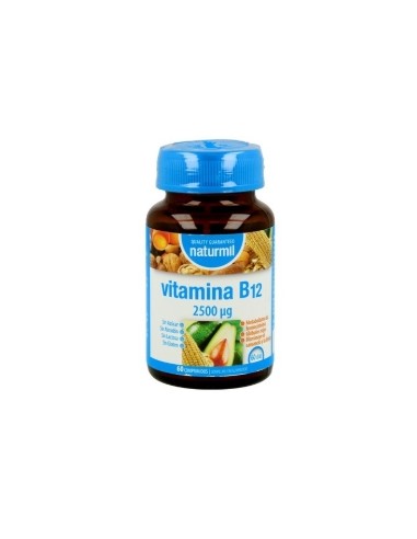 Vitamina B12, 2500ug, 60 comprimidos - Naturmil.