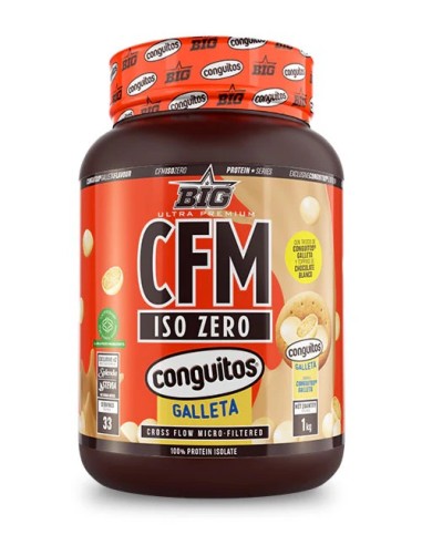 Proteína, CFM ISO ZERO, sabor Conguito galleta, chocolate blanco, 1Kg - BIG.