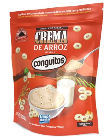 Crema de arroz, sabor Conguitos...