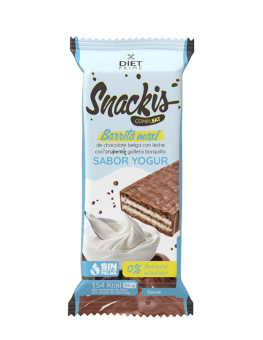 Barrita Snackis, sabor Chocolate con leche y yogur, 35 gramos - Herbora.