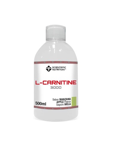 L-Carnitina, sabor Manzana, 3000 mg, 500ml - Scientiffic Nutrition.