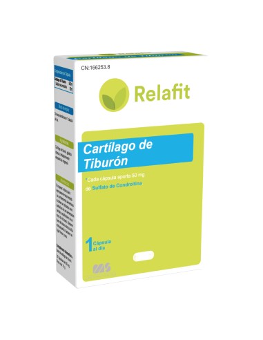 Cartílago de tiburón, 30 cápsulas - Relafit.