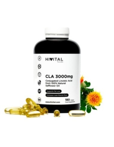 CLA, 3000 mg, 180 comprimidos - Hivital.