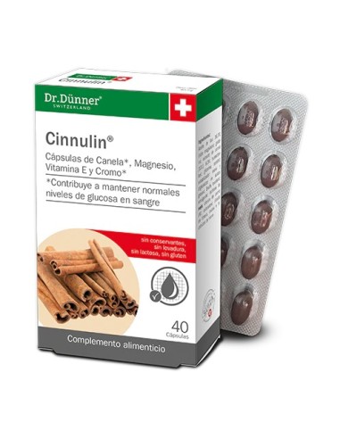 Cinnulin, 40 cápsulas - Dr. Dünner.