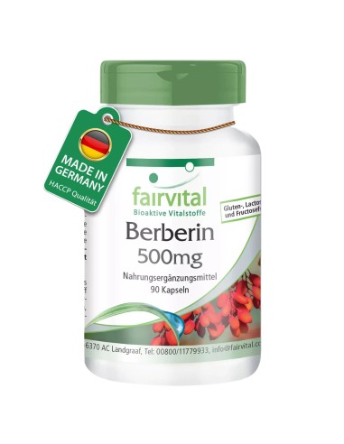Berberina, 500 mg, 90 cápsulas - Fairvital.