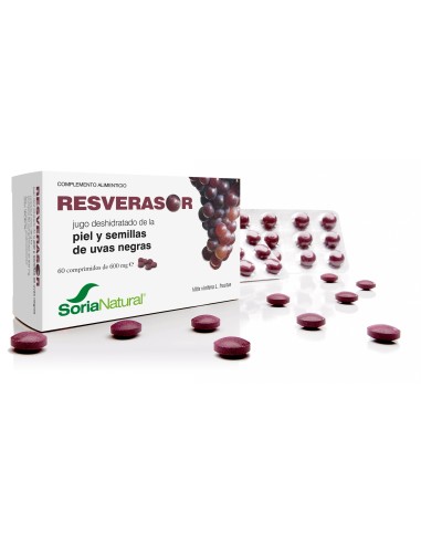 Resverasor 600mg, 60 comprimidos- Soria Natural.