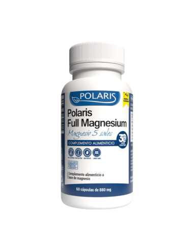 Full Magnesio, 5 sales, 60 cápsulas - Polaris.