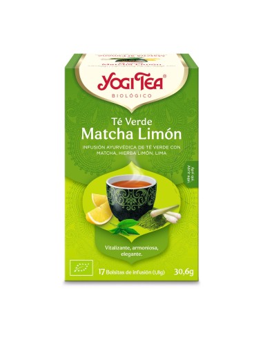 Infusión, Te Matcha limón, 17 bolsitas - Yogi Tea.