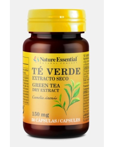 Té verde, extracto seco, 50 cápsulas...