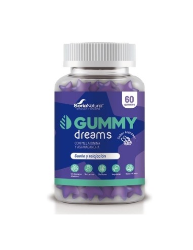 Gummy Dreams, Melatonina y Ashwagandha, 60 gummies - Soria Natural