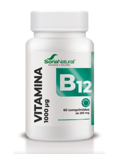 Vitamina B12, 1000 mcg, 60 comprimidos - Soria Natural