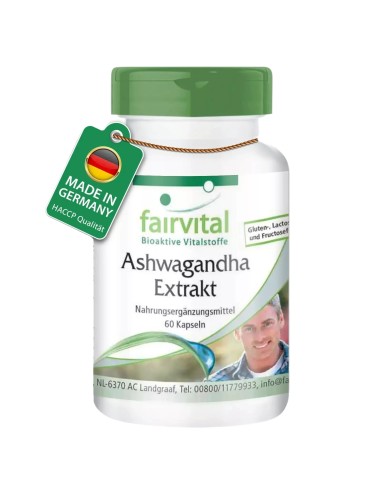 Extracto de Ashwagandha, 60 cápsulas, 500 mg - Fairvital.