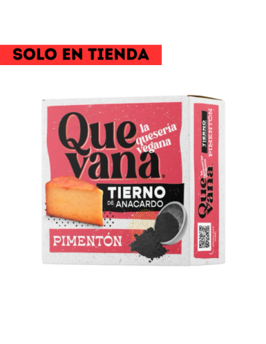 Queso vegano tierno con pimentón, 160 gramos - Quevana.