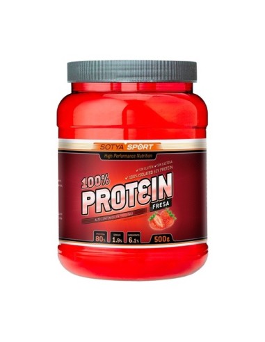 Proteína de Soja, sabor Fresa, 500 gramos - Sotya.