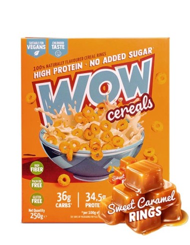Wow cereals, sabor Caramelo, 250 gramos - BIG.