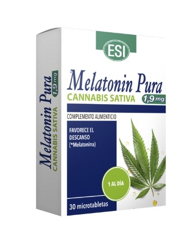 Melatonina Pura, con Cannabis Sativa, 1,9 mg - ESI