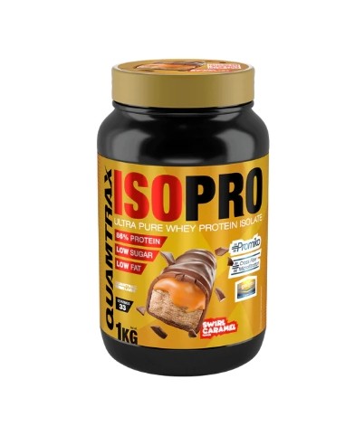 Proteína ISOPRO, sabor Swirl Caramel, 1Kg - Quamtrax.