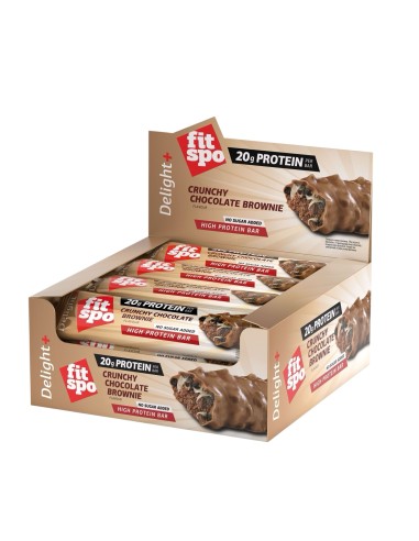 Barrita Proteica, sabor Brownie Crujiente, 60 gramos - FitSpo.