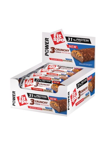 Barrita proteica,  sabor Chocolate crujiente, 50 gramos - FitSpo.