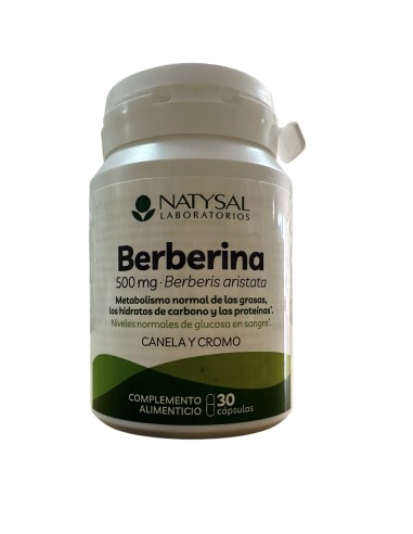 Berberina, 500mg, 30 cápsulas - Natysal.