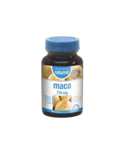 Maca, 750 mg, 60 comprimidos - Naturmil.