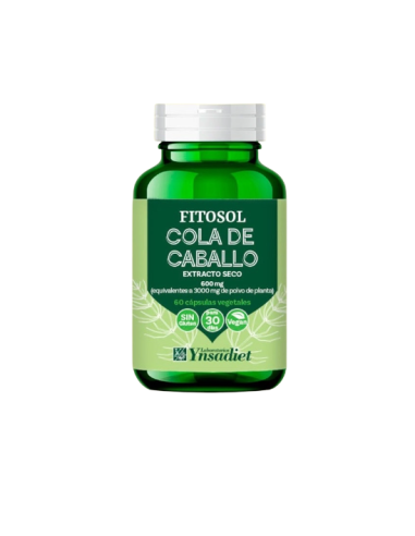 Cola de Caballo, 600mg, 60 cápsulas - Ynsadiet.