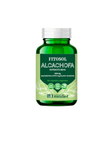 Alcachofa, 600mg, 60 cápsulas - Ynsadiet.