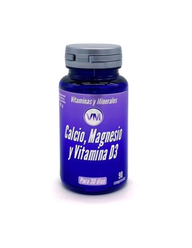 Calcio, Magnesio y Vitamina D3, 90 comprimidos - Ynsadiet.