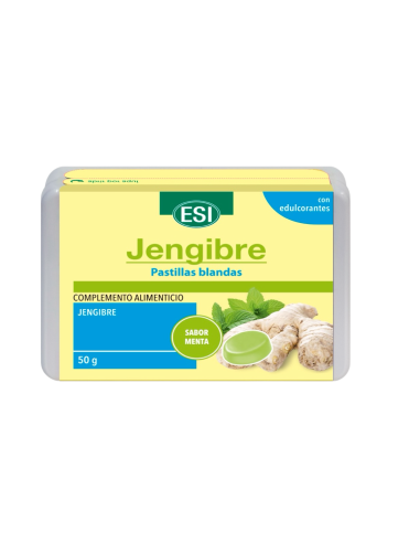 Pastillas blandas suizas, Jengibre y menta, 50 gramos - ESI.