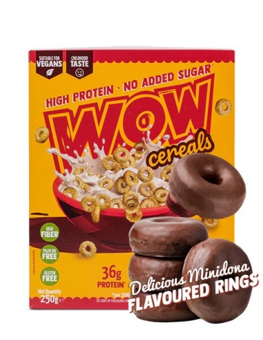 Cereales Wow, sabor Minidona Chocolate, 250 gramos - BIG.