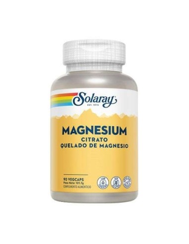 Citrato de Magnesio, 180 cápsulas - Solaray.
