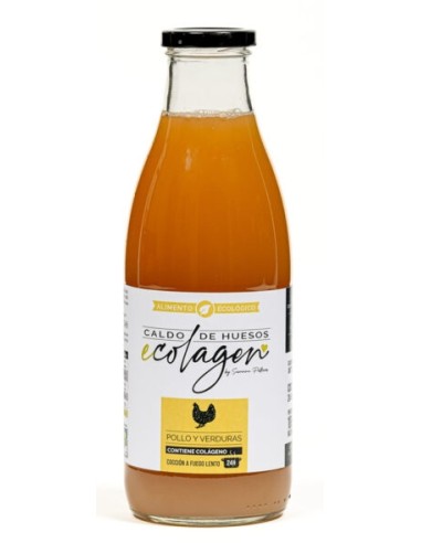 Caldo de Huesos, pollo y verduras,...