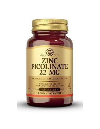 Picolinato de Zinc, 22 mg, 100...