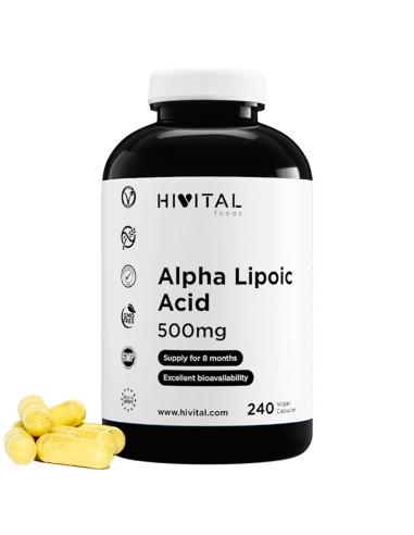 Ácido Alfa Lipoico, 500mg, 240...