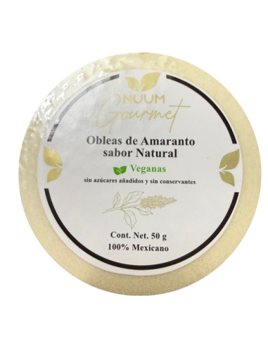 Obleas de amaranto, sabor Natural, 50...