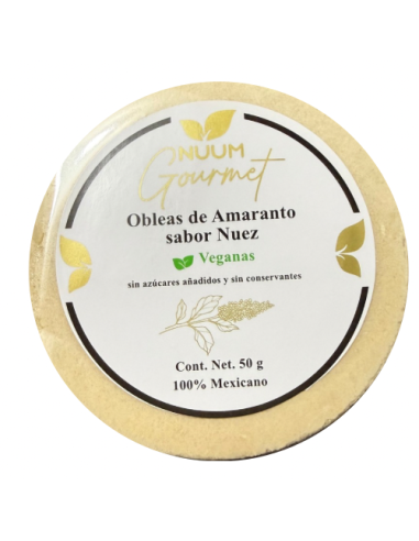 Obleas de amaranto, sabor Nuez, 50...