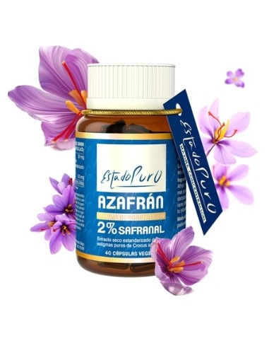 Azafrán, 2% Safranal, 40 cápsulas...