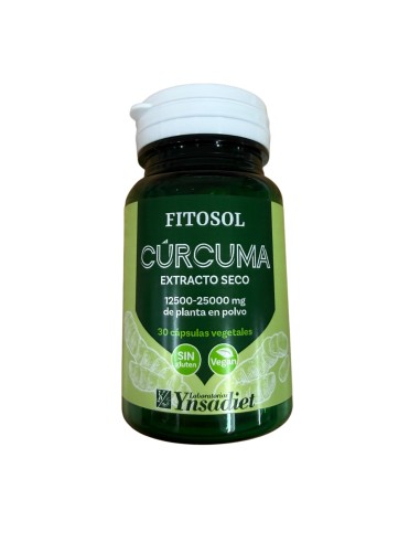 Cúrcuma, 500mg, 30 cápsulas - Ynsadiet.