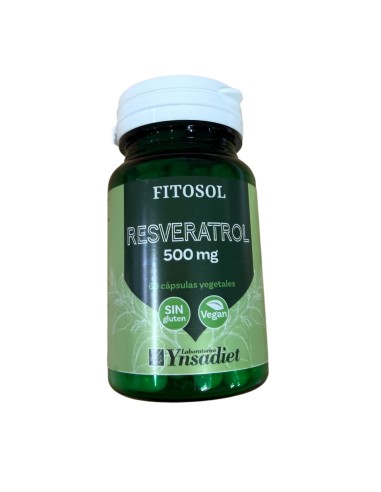 Resveratrol, 500 mg, 60 cápsulas -...