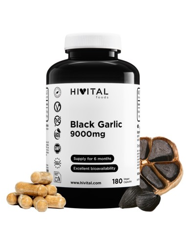 Ajo negro, 9000mg, 180 cápsulas -...