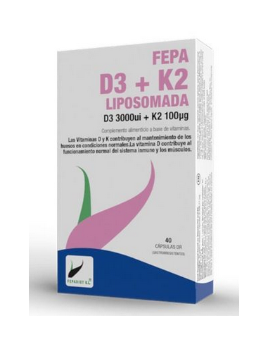 Vitamina D3 (3000 UI) + K2 (100 mcg),...