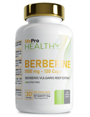 Berberina, 1500 mg, Sin Gluten,120...